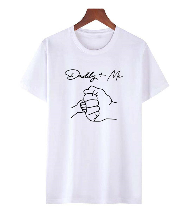 Daddy and Me Family Matching Tshirt Cotton Dad and Daughter Son Family Matching Outfits Summer Family Look Top Father's Day Gift