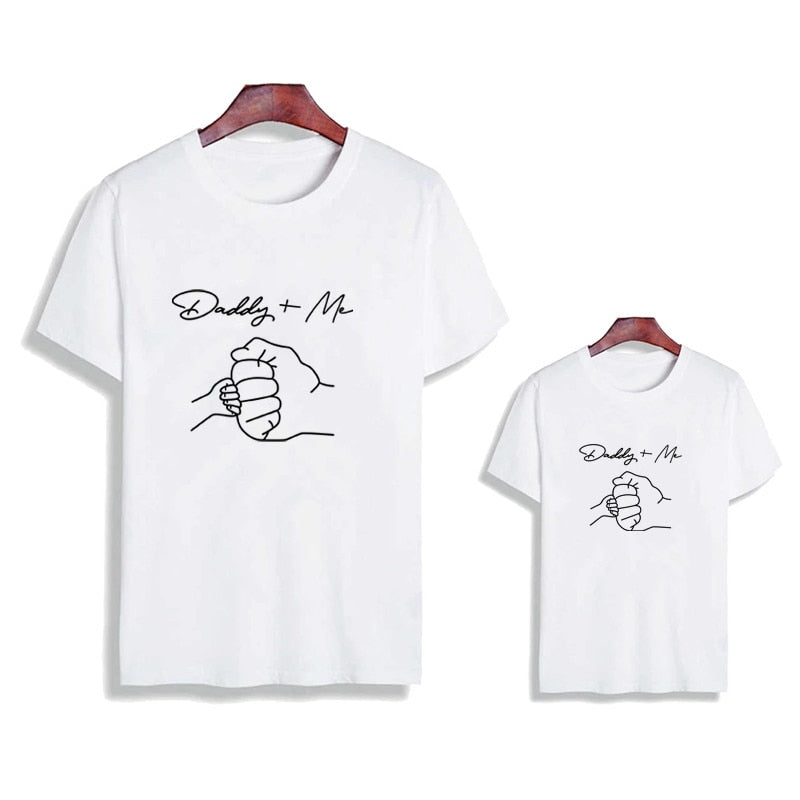 Daddy and Me Family Matching Tshirt Cotton Dad and Daughter Son Family Matching Outfits Summer Family Look Top Father's Day Gift