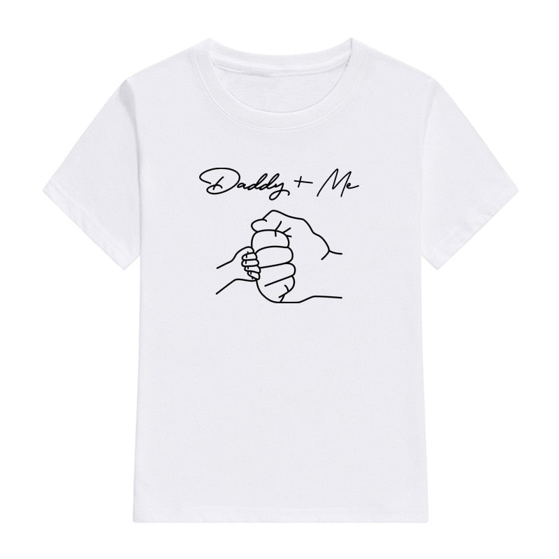 Daddy and Me Family Matching Tshirt Cotton Dad and Daughter Son Family Matching Outfits Summer Family Look Top Father's Day Gift