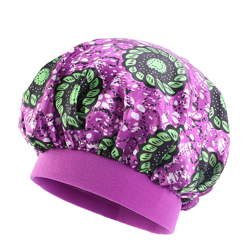 2 pcs/ set Satin Bonnet Sleep Cap Mommy and Me Girl's African Print Child Turban Hair Cover Baby Hat Hair Accessories