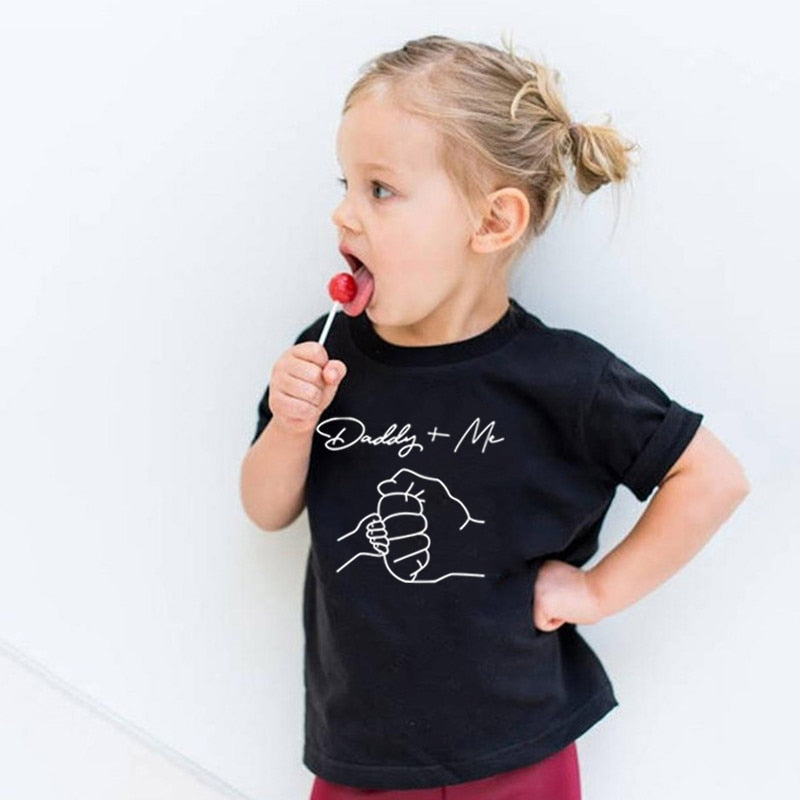 Daddy and Me Family Matching Tshirt Cotton Dad and Daughter Son Family Matching Outfits Summer Family Look Top Father's Day Gift