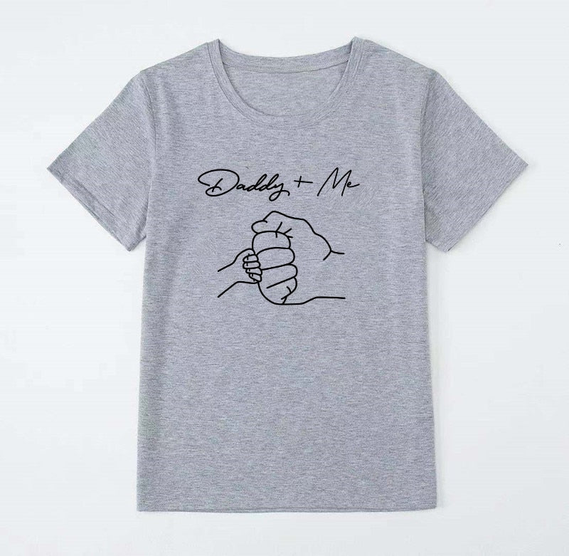 Daddy and Me Family Matching Tshirt Cotton Dad and Daughter Son Family Matching Outfits Summer Family Look Top Father's Day Gift
