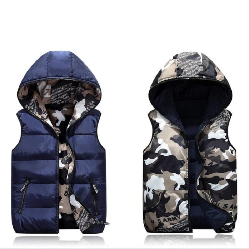 Parent-Child Matching Outfits Child Waistcoat Cotton Girls Boys Vest Kids Jacket Children Outerwear For 100-185cm