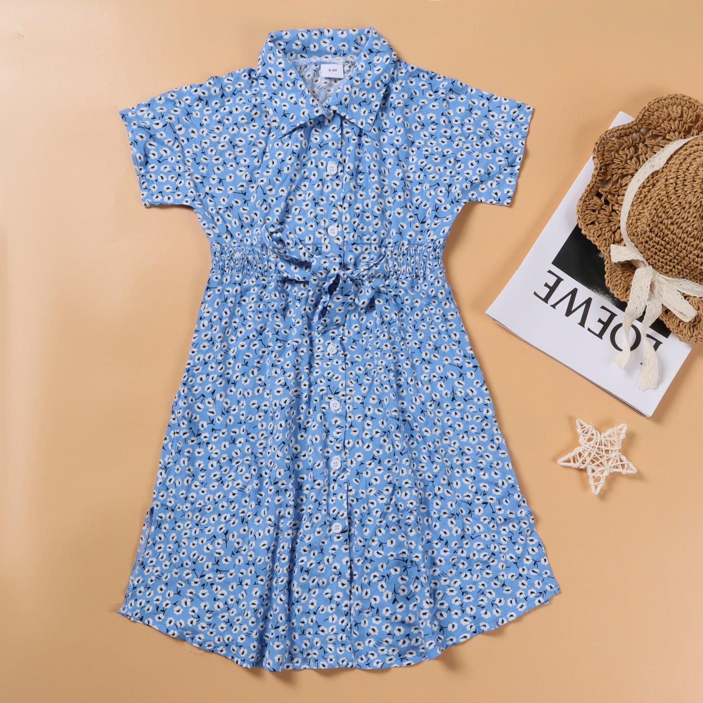 Mom And Daughter Dress Family Matching Outfits Summer Casual Dot Print Vacation Dresses Mother Kids Clothes Family Clothing