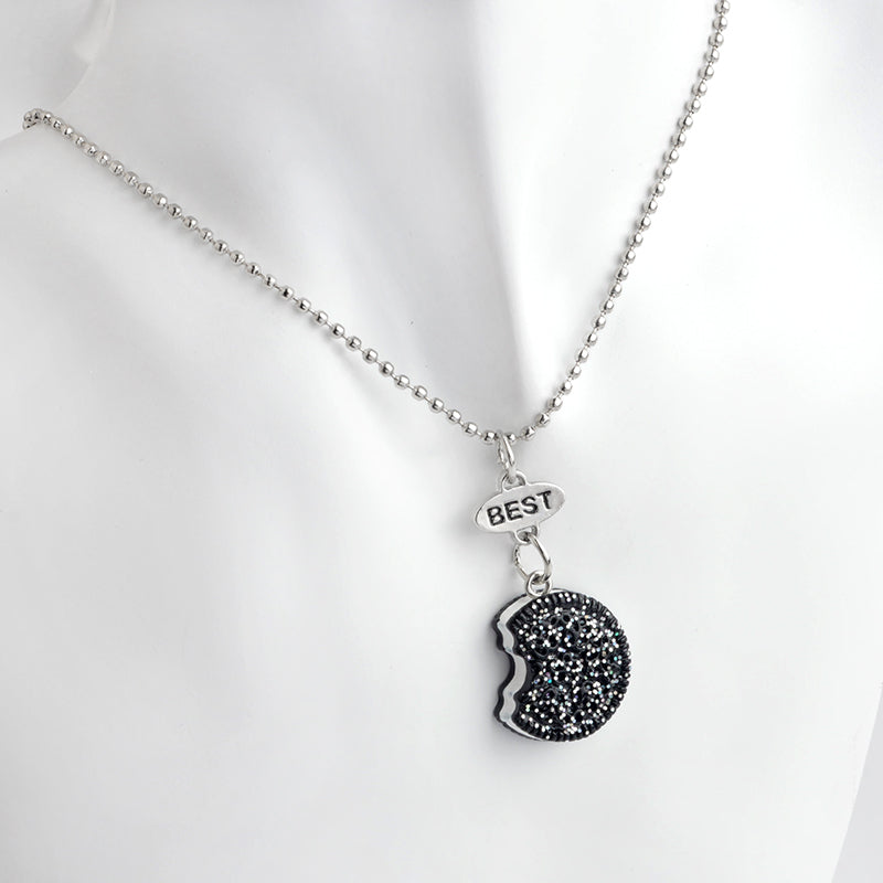 2pcs/set Kawaii Cookie And"Coffee Best Friend"Necklace Friendship Best match Miniature Food Besties Jewelry Gift