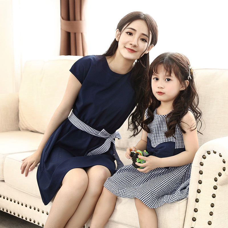 Family Matching Clothes Father Mother Daughter Son Mommy And Me Dress Check Plaid Shirts Couple Look Women Men Wear Outfit Set