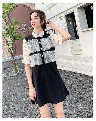 Matching Couple Outfits Clothes Summer Cute Dresses Hot Sales Valentine's Date Honeymoon Couple Ruffled T Shirt Dress 1805