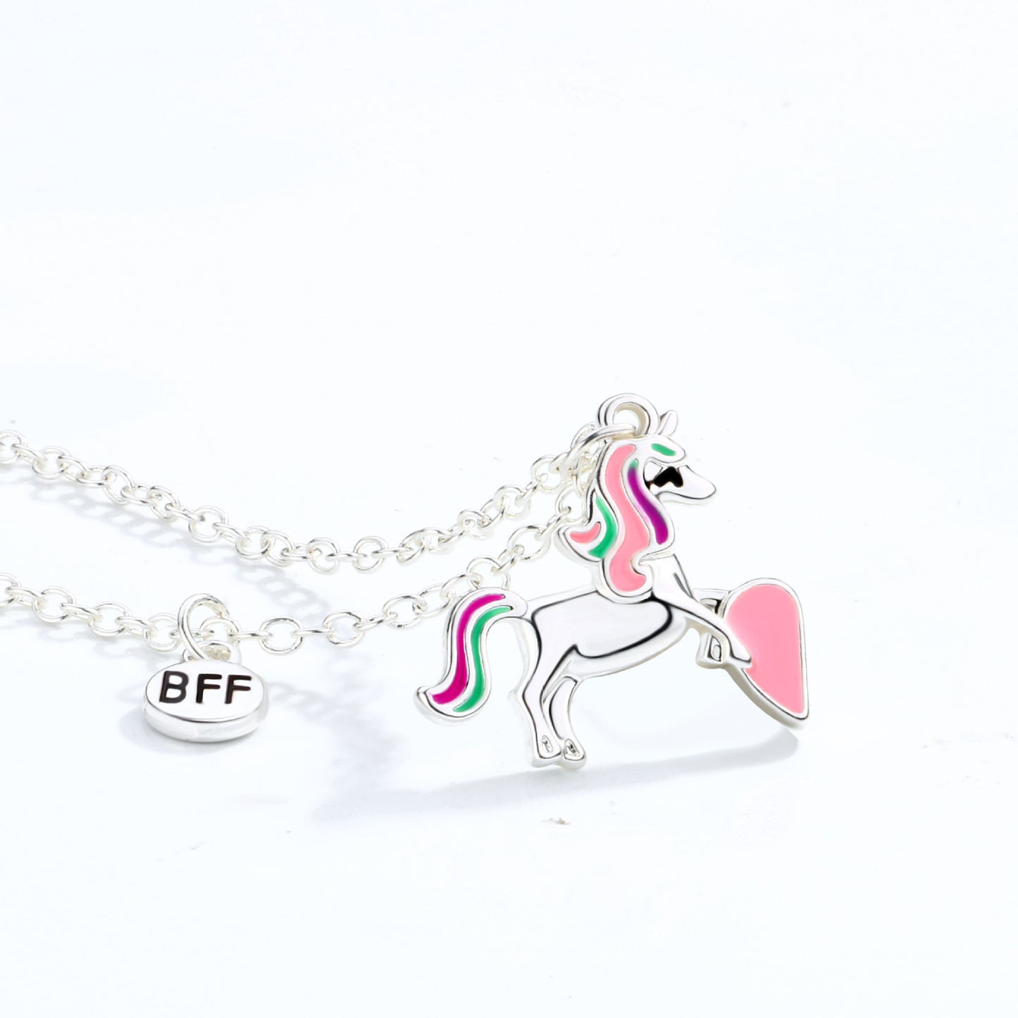Fashion good friend children's cute all-match necklace cartoon love girlfriend two necklace set hot sale