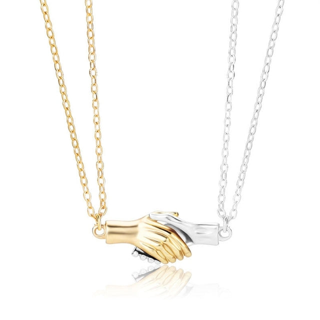 Matching Necklaces for Couples Best Friend Magnetic Holding Hands Necklace Jewelry Gift for Valentine's Day 5 Colors