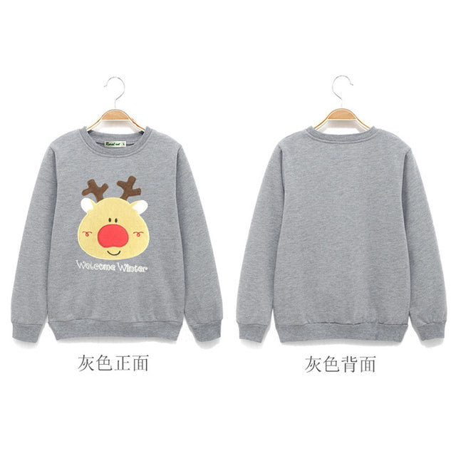 Couples Pullover Dad Son Cartoon Sweater for Christmas Cotton Family Matching Outfit Mommy and Me Clothes His and hers Clothes