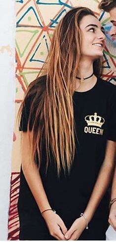 Outfits Poleras De Mujer Moda for Him and Her Valentine's Gift Funny Couple T Shirts King and Queen Love Matching Tees Tops
