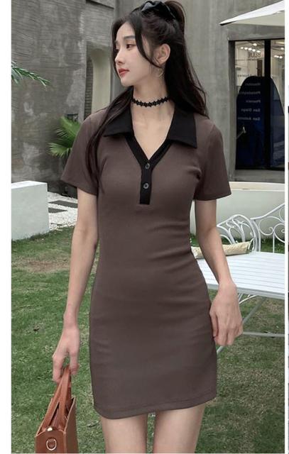 Button Up Fashion Matching Couple Clothes Outfit Male Female Lovers Holiday Valentine's Girls Turn-down Collar Cute Slim Dress