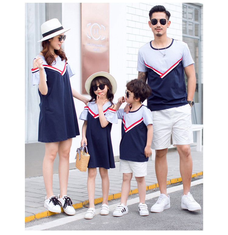Couple Matching Clothes College Fashion Style Young Pair Lovers T-shirts Women Summer Beach Dress Outfit Wear Clothing 7