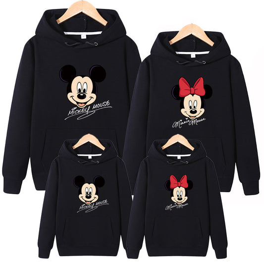 Family Matching Outfits Father Mother Son Daughter Autumn Clothing Mom Daddy and Boy Girl Mickey Minnie Hoodie Family Look