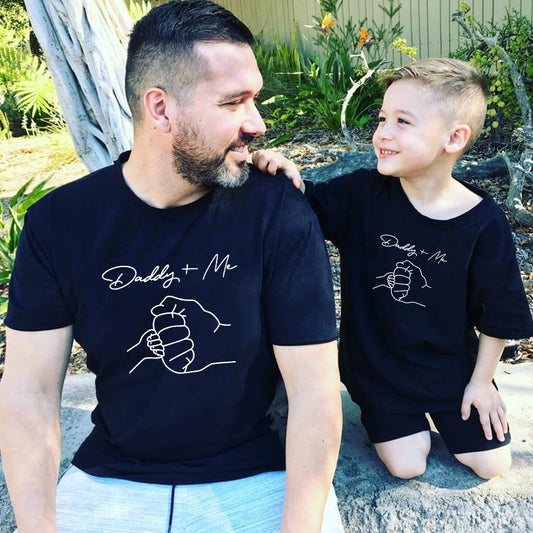 Daddy and Me Family Matching Tshirt Cotton Dad and Daughter Son Family Matching Outfits Summer Family Look Top Father's Day Gift