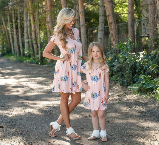 Mother And Daughter Clothes Mother And Daughter Dress Mom And Daughter Dress Family Matching Clothes Girls Floral Dress