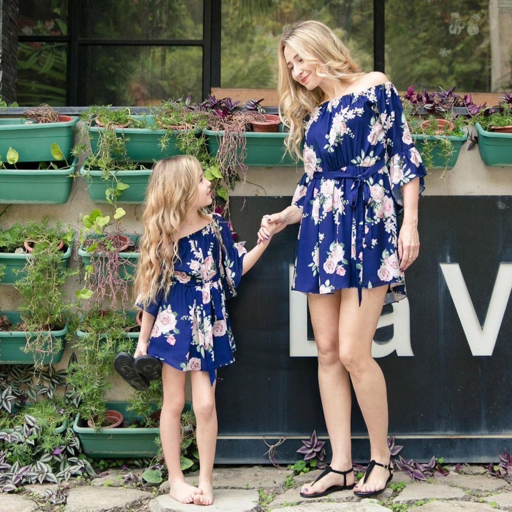 Mother And Daughter Clothes Mother And Daughter Dress Mom And Daughter Dress Family Matching Clothes Girls Floral Dress