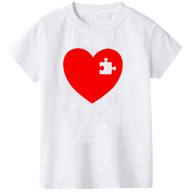 Love Heart Valentine Family Matching Clothes Couple T Shirt Mother Father Kids T-shirt Tops Family Look Outfit Girls Boys Tshirt