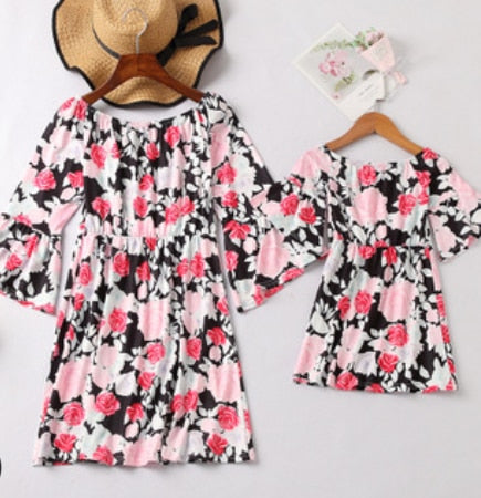 Mother And Daughter Clothes Mother And Daughter Dress Mom And Daughter Dress Family Matching Clothes Girls Floral Dress