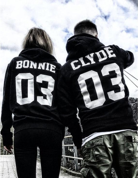 matching Sweatshirt Clyde Bonnie Couple&#39;s Hoodie Couple sweatshirt  Cotton Outfit Matching Hoodie