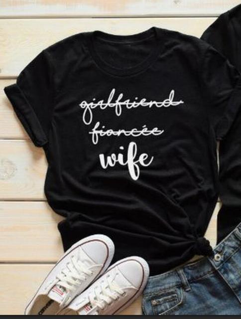 Wedding Day Matching Couples T-Shirt Wife To Be Camisetas Husband To Be Shirt Bachelor Party Wedding Tops Matching Outfits