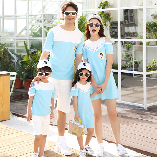 2020 family matching outfits mother daughter dresses off the shoulder women dress kids clothes couple clothes matching outfits