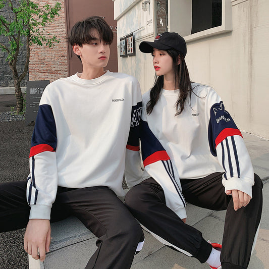 Couple Matching Hoodies Sweatshirt Sport Clothes College School Korean Fashion Style Young Lovers Women Outfit Wear Clothing A