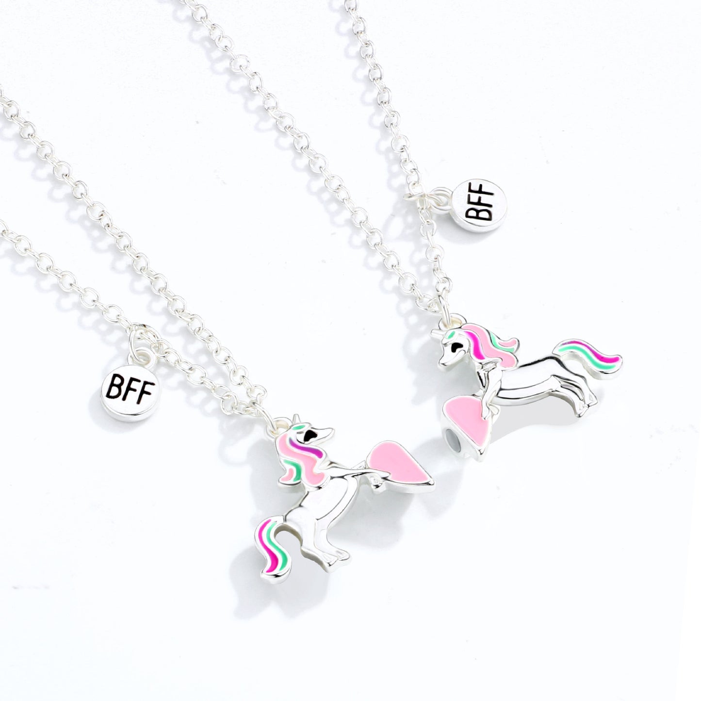 Fashion good friend children&#39;s cute all-match necklace cartoon love girlfriend two necklace set hot sale