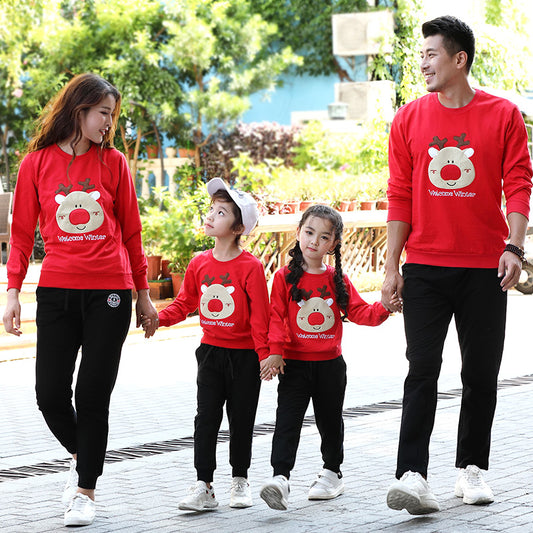 Couples Pullover Dad Son Cartoon Sweater for Christmas Cotton Family Matching Outfit Mommy and Me Clothes  His and hers Clothes