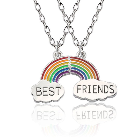 Rainbow Pendant Necklace Couple Matching Paired Bff Best Friends Korean Stuff Jewelry Accessories Goth Gothic Aesthetic Designer