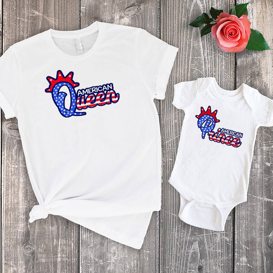 4th July Drinking Tee Matching Family Shirt King and Queen Set 2020 Couple Matching Outfits Mommy and Me Print Casual