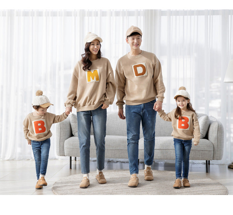 High Quality Christmas Couple Adult Kids Pajamas Mommy and Me Family Match Sweaters Xmas Sweatshirt Outfits CL622