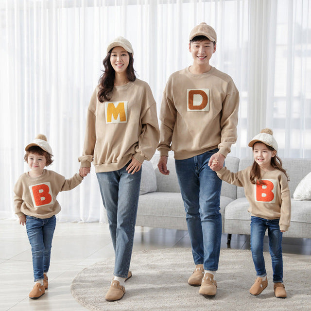 High Quality Christmas Couple Adult Kids Pajamas Mommy and Me Family Match Sweaters Xmas Sweatshirt Outfits CL622