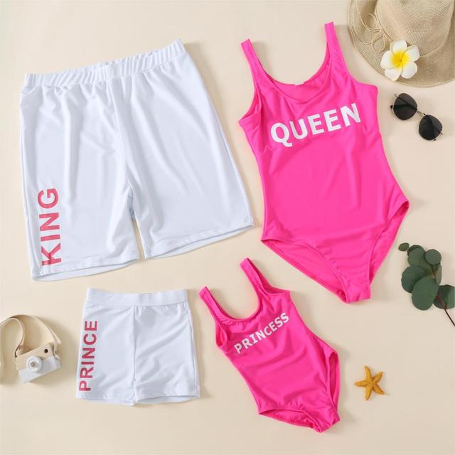 Family Matching Swimwear 2022 Mom Daughter Lemon Print Bikini Dad Son Bathing Suit Women Men Couples Outfits Girls Boys Swimsuit