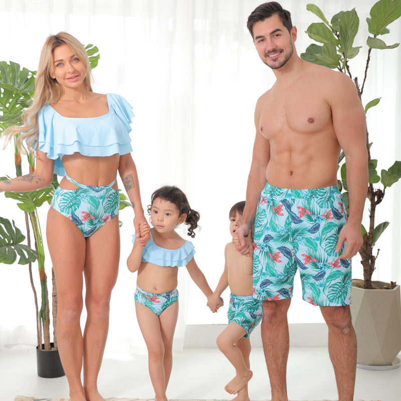 New Family Matching Outfits Beachwear  Family Matching Swimwear Couple Clothes