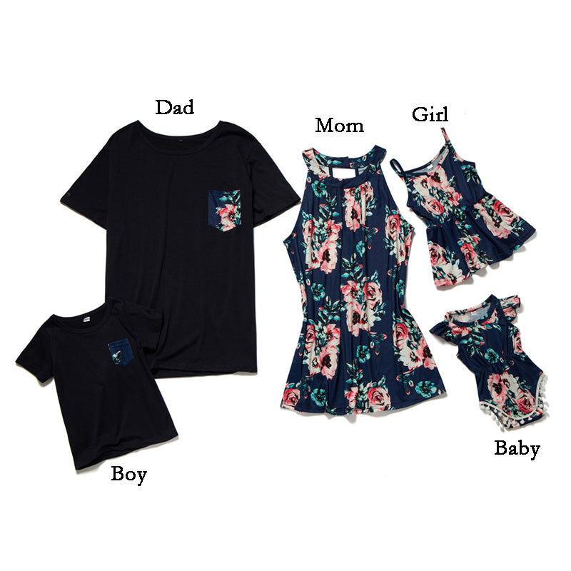 Parent Child Matching Family Couple Look Outfits Psg 2022 Fathers Boy T Shirts Kids Clothes Baby Girls Mother And Daughter Dress