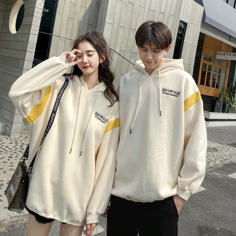 Couple Matching Hoodies Sweatshirt Sport Clothes Clothing College School Korean Fashion Style Young Lovers Women Outfit Wear
