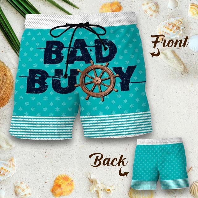 CLOOCL Couple Matching Bad Buoy and Naughti Girl Shorts 3D Printed Fashion Casual Shorts for Couple Outfit Beach Shorts