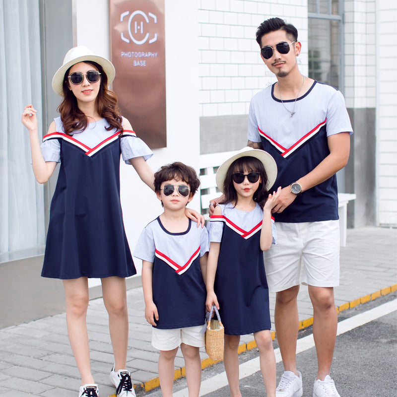 Couple Matching Clothes College Fashion Style Young Pair Lovers T-shirts Women Summer Beach Dress Outfit Wear Clothing 7