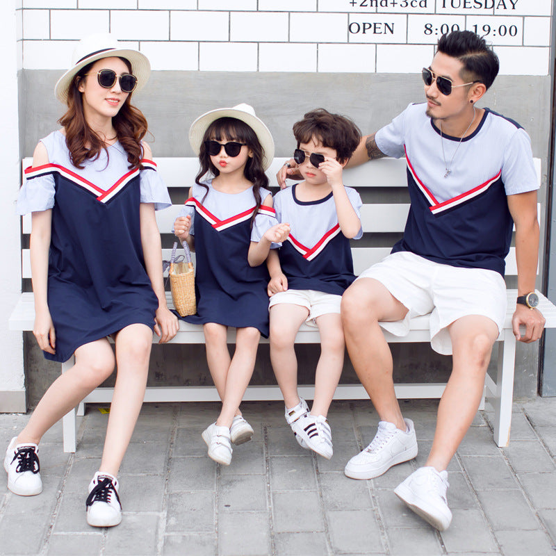 Couple Matching Clothes College Fashion Style Young Pair Lovers T-shirts Women Summer Beach Dress Outfit Wear Clothing 7